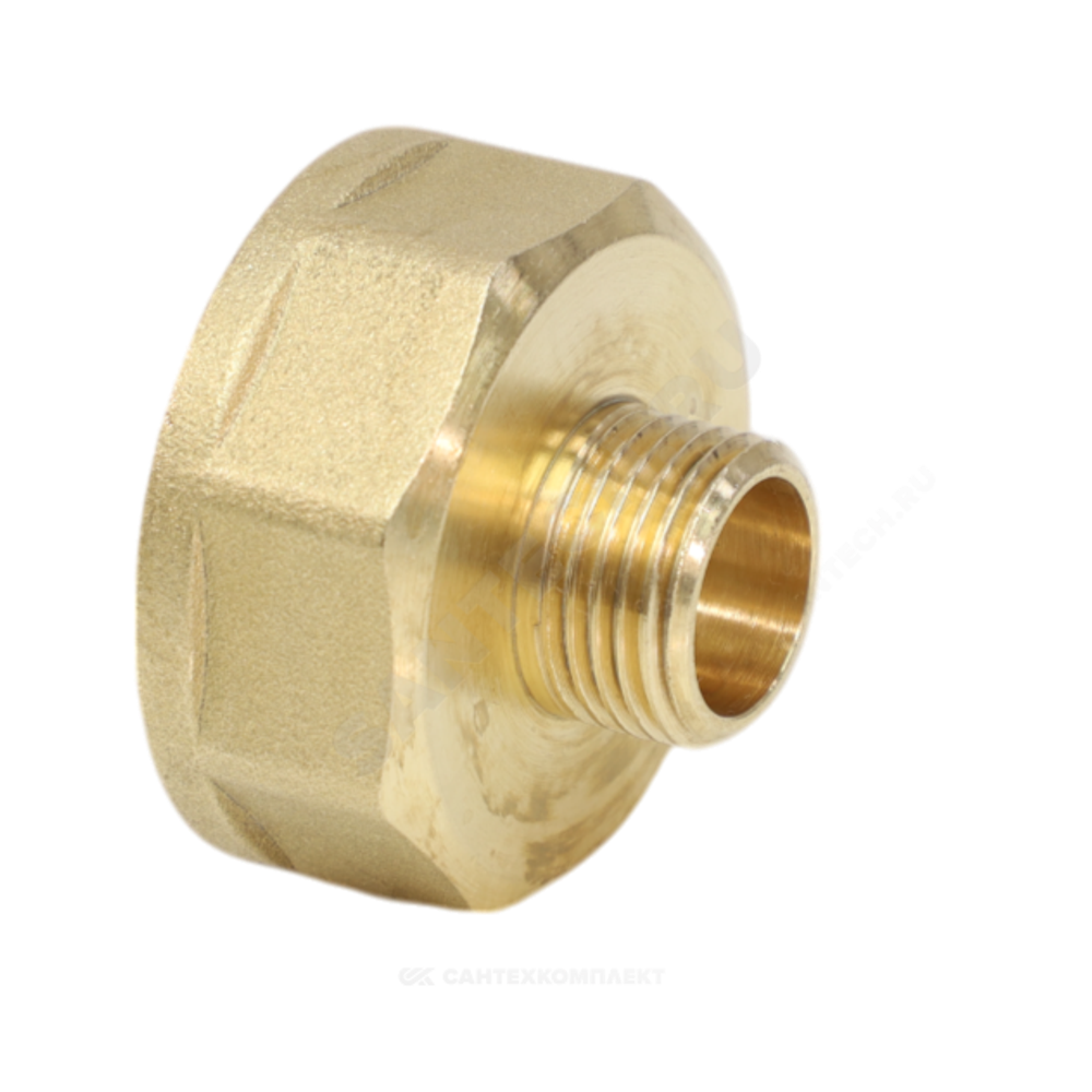 Переход латунь Ду 10х8 (3/8"х1/4") ВР/НР VALFEX VF.592.L.038.014