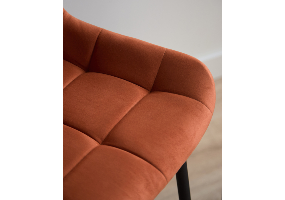 Барный стул Woodville Челси 360 терракотовый (zd 432), черный np, ножки черные