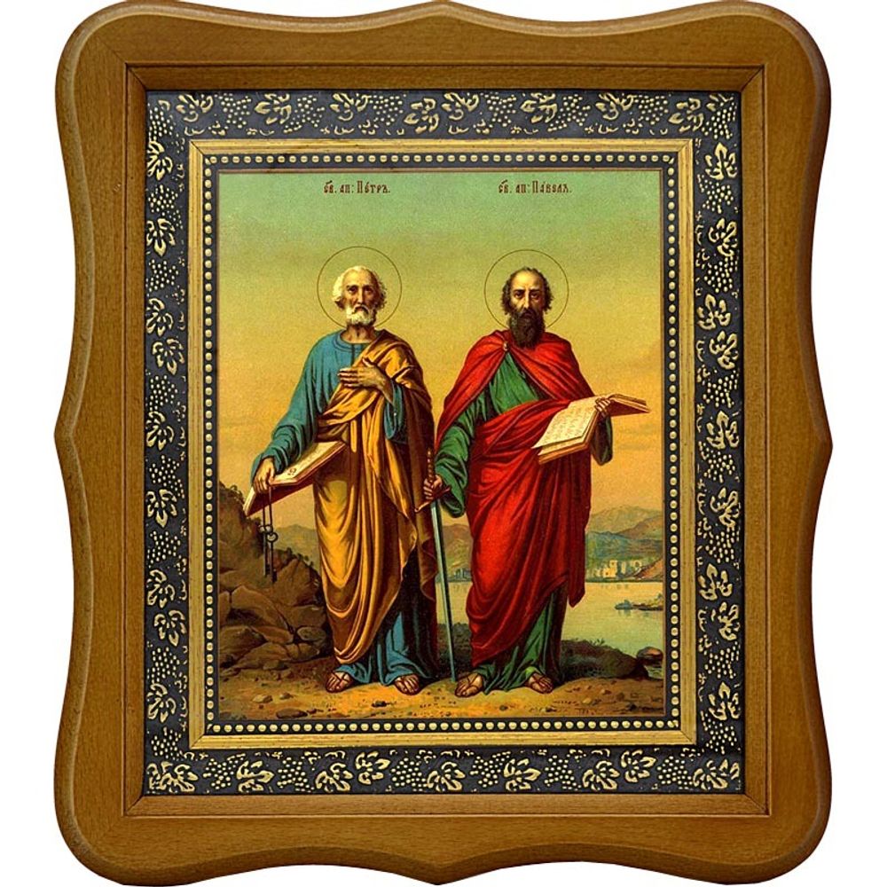 Петр и Павел  Святые апостолы. Икона на холсте.