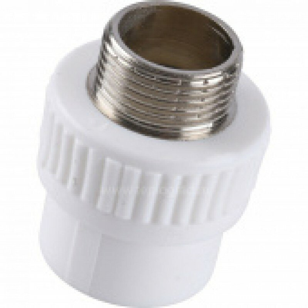 Муфта комбинированная Valfex с наружной резьбой 20х1/2", белый 10130020 ( упак 4 шт )