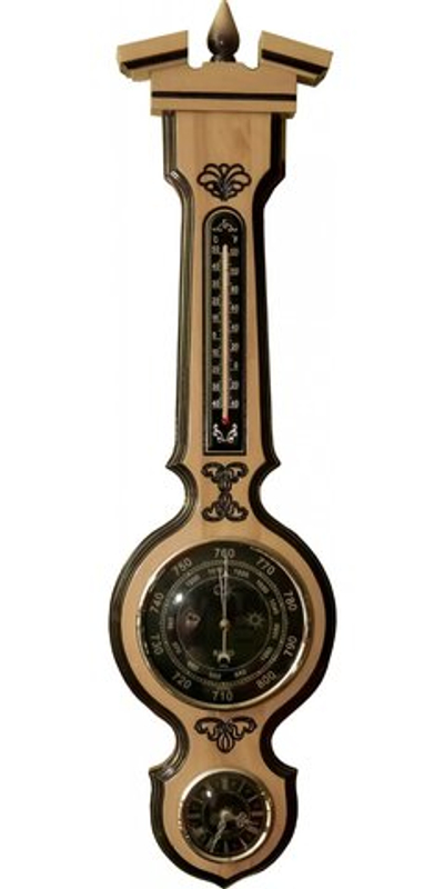 Настенная метеостанция Бриг М94 с часами и термометром