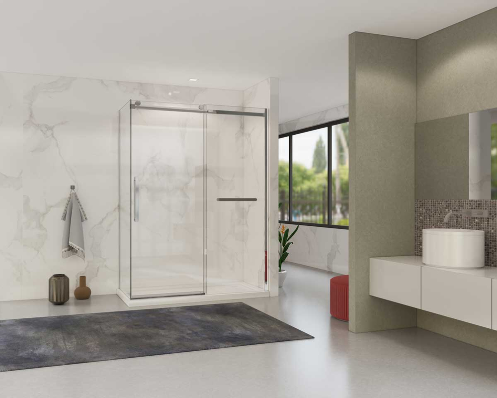 Душевой уголок Комо Софт (Como Soft) Vincea VSR-1CS1015CL, 1500*1000, хром, стекло прозрачное