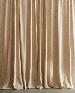 ZARA HOME ЛЬНЯНАЯ ЗАНАВЕСКА, СВЕТЛО-БЕЖЕВЫЙ
