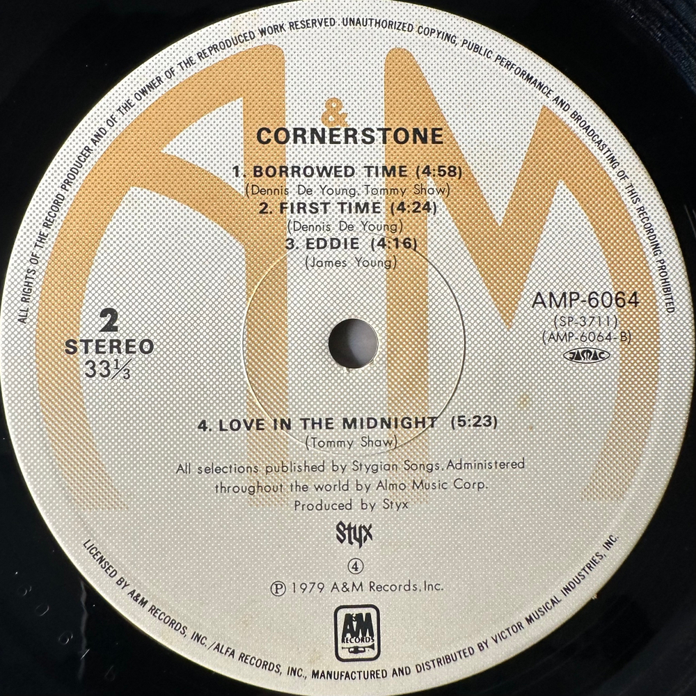 Styx ‎– Cornerstone (Япония 1979г.)