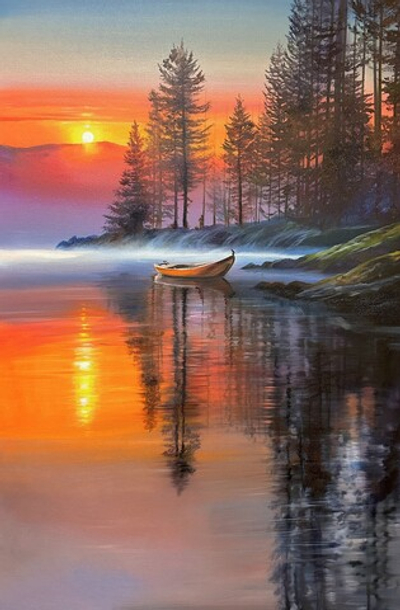 Лодка на закате