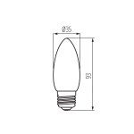 Светодиодные лампочки е27 KANLUX XLED C35 6W-NW-M