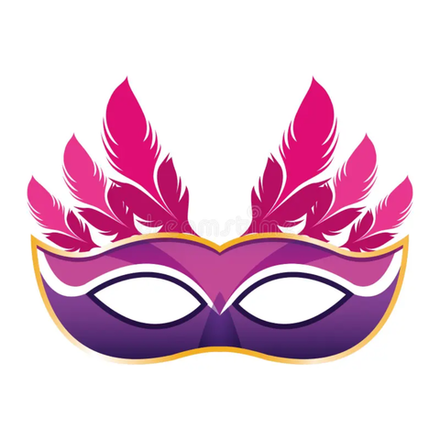 Маска Карнавал (розовая)