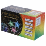 Гирлянда для дома 4,0 м 20 ламп LED с насадками ЗВЕЗДА Прищепка, прозрач.провод, Мультицвет