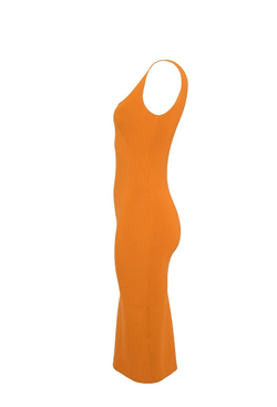 Платье-майка горчичное 23-16SS