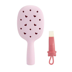 Расческа массажная с отверстиями для джиббитсов SOLOMEYA Croks Massage Hair Brush Pink