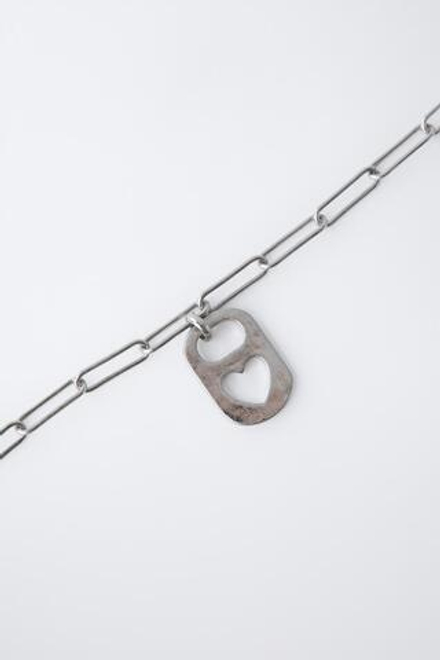 ZARA НАБОР ИЗ ДВУХ ОЖЕРЕЛИЙ С ПЛАСТИНОЙ И КУБИКОМ, СЕРЕБРИСТЫЙ