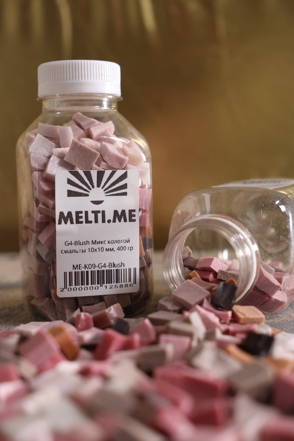 G4-Blush Микс колотой смальты 10х10 мм, 400 гр