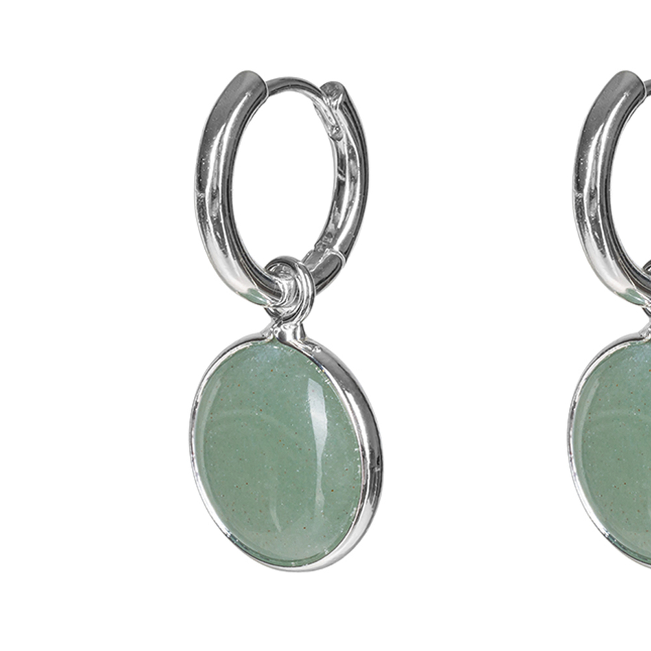 Серьги Fiore Luna GREEN AVENTURINE LE1119 G/S