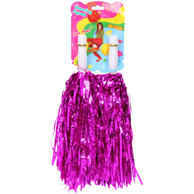 Помпоны болельщика (набор 2 шт), фуксия