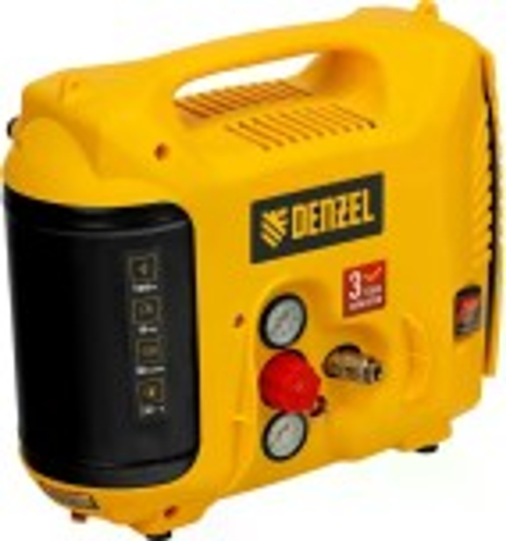 Компрессор поршневой безмасляный DENZEL DL1300 с набором 58011