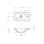 Тумба подвесная под раковину BelBagno PIETRA MINI-400-1A-SO-BL-R