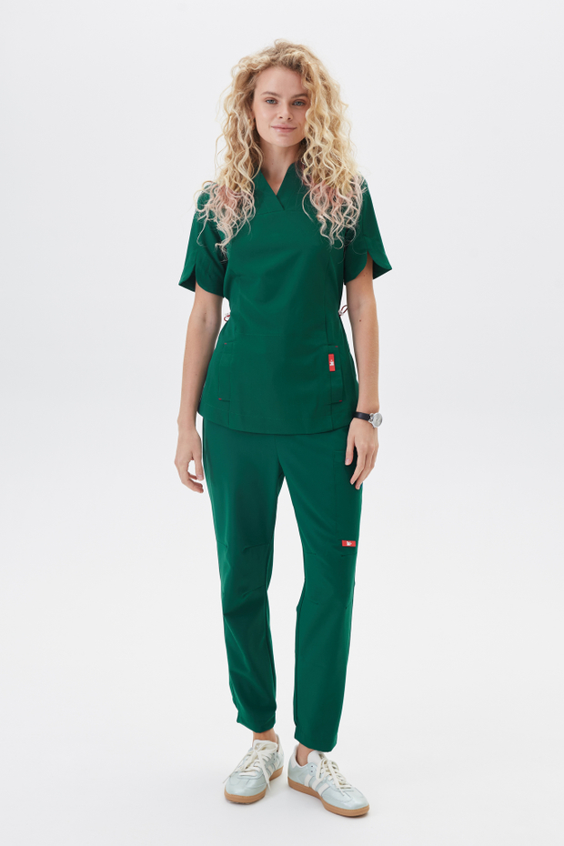 Джоггеры медицинские унисекс Кайтеки, малахит