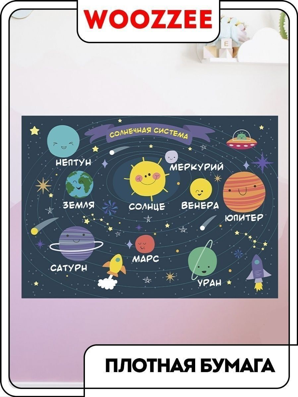 Обучающий плакат "Солнечная система"