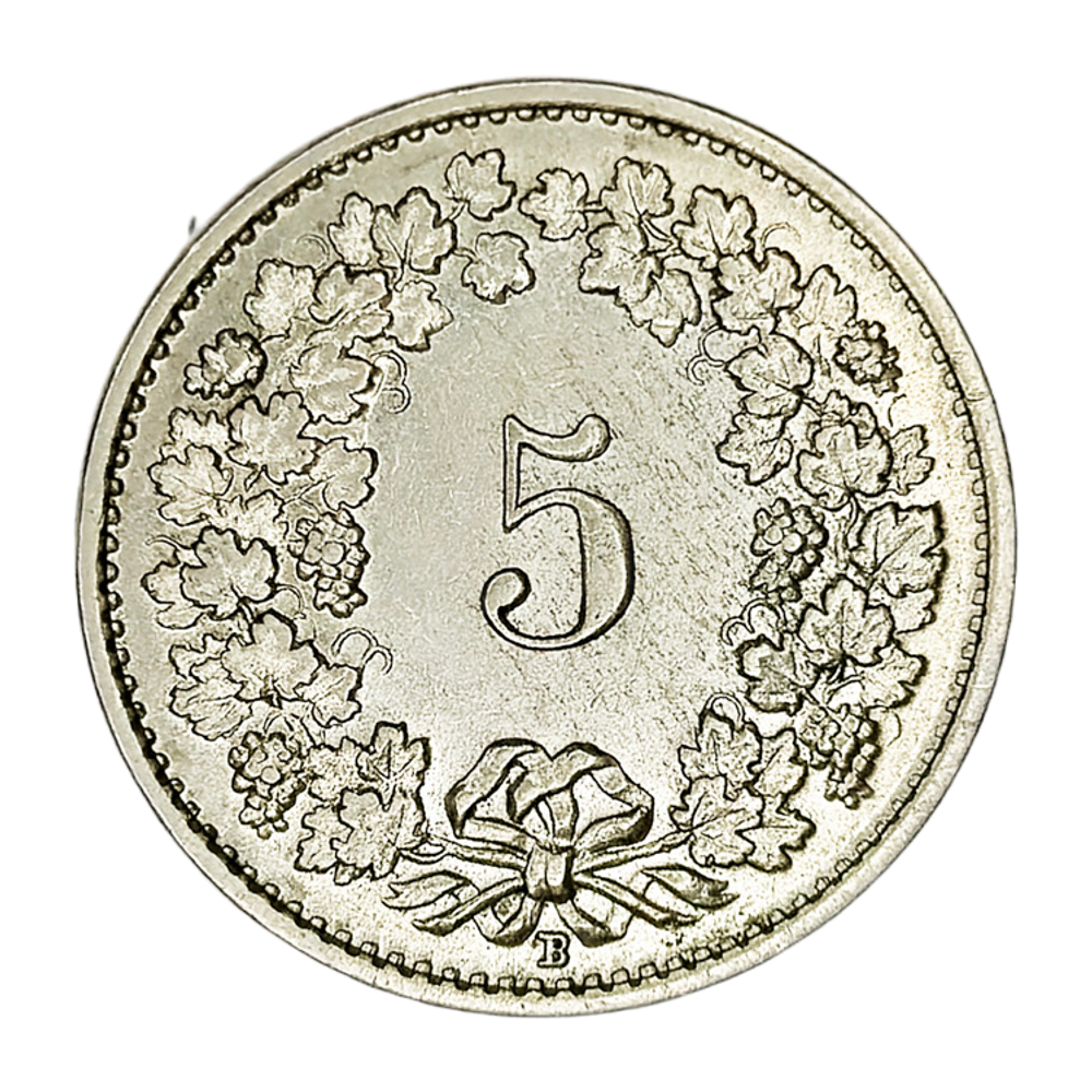 Switzerland, 5 Rappen, 1933 – Libertas Series, XF