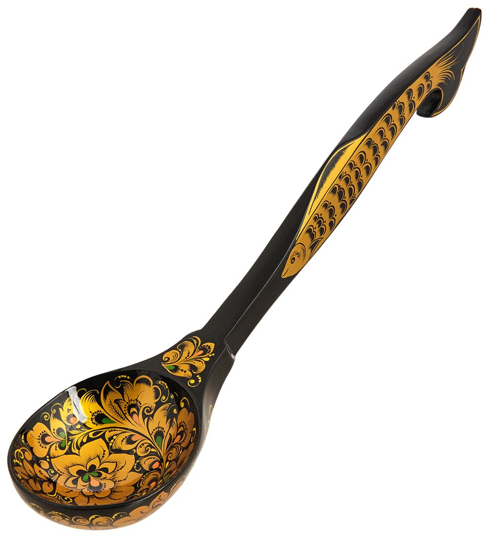 Народные промыслы ХЛ-048/4 Ложка «Подарок рыбаку» (Хохлома)