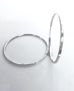 Серьги конго Эстерелла, серебро 925*, родирование/Ф