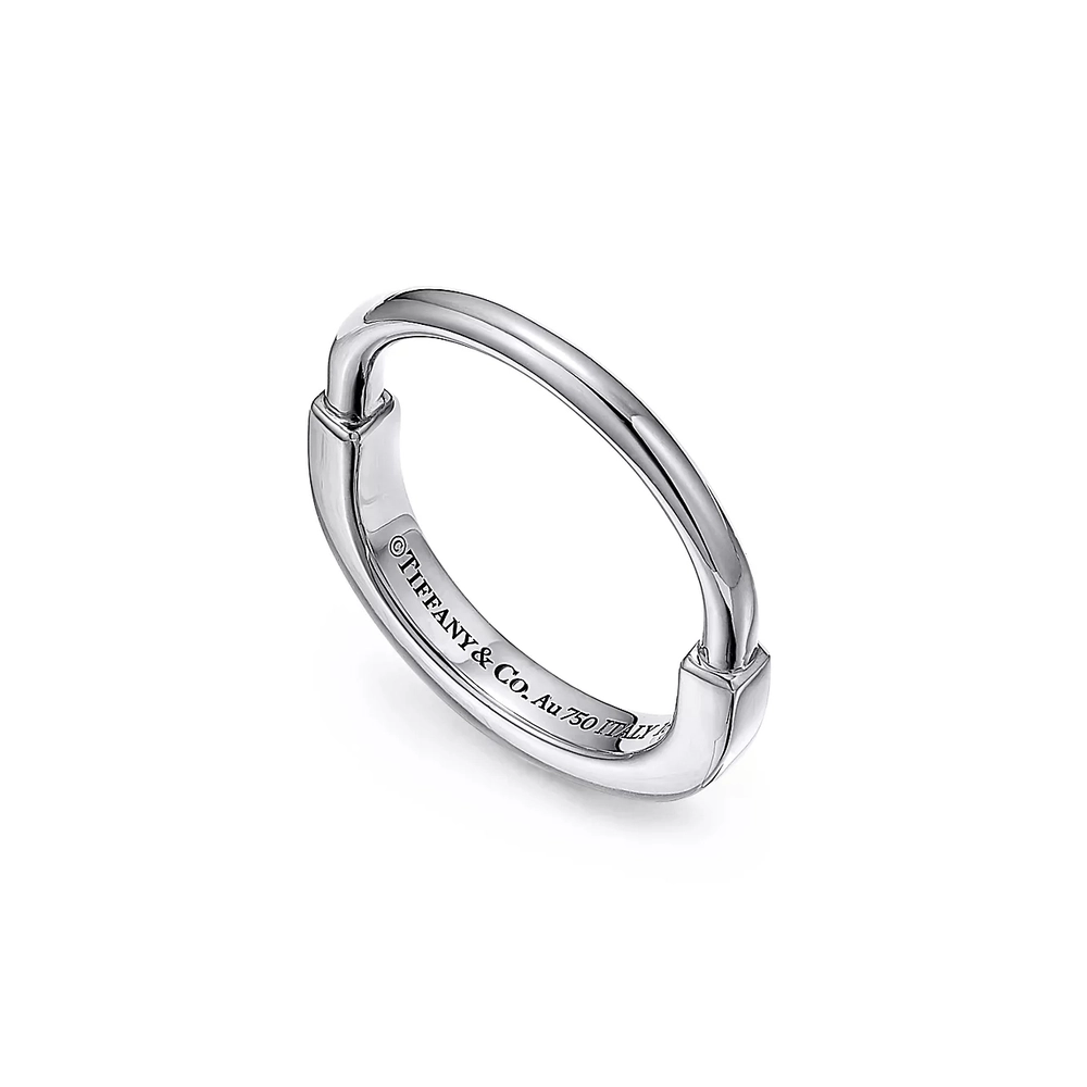 Кольцо из белого золота, Tiffany💠 Lock ring