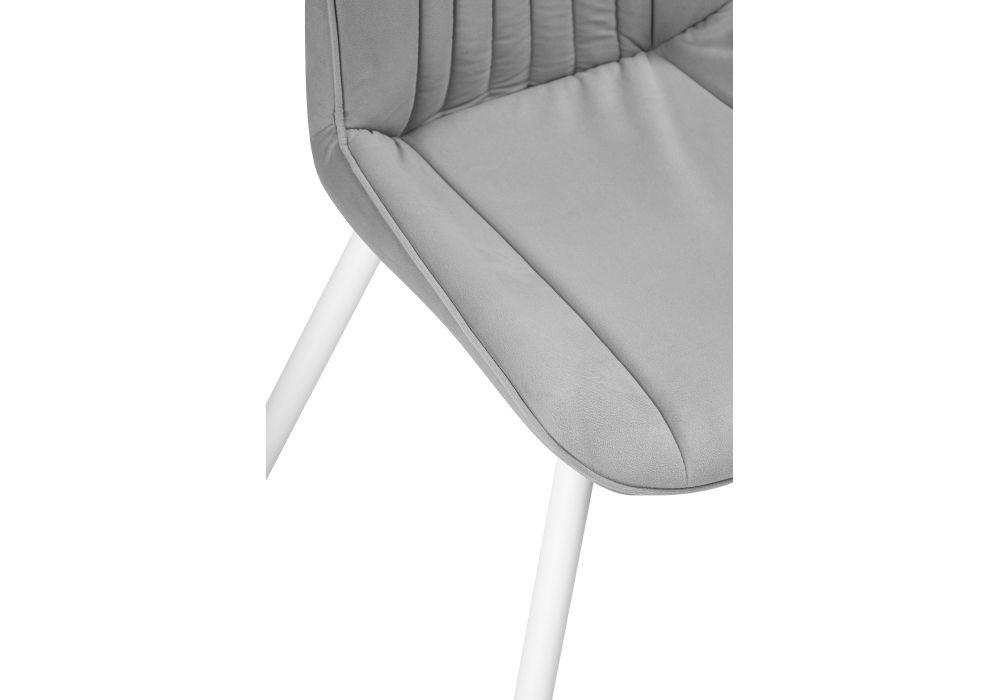 Стул на металлокаркасе Седа светло-серый / белый