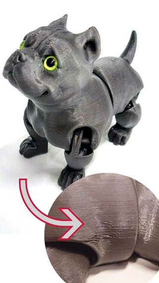 Уценка! Подвижный американский бульдог, игрушка антистресс, серый