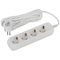 Удлинитель электрический ЭРА UDL-10-450-E Greenline 4 розетки с заземлением 5м ПВС 3x0.75мм2