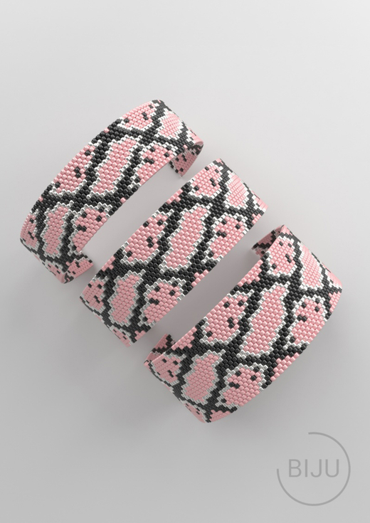 Схема PEYOTE, Схема браслета мозаичное плетение, узор из Miyuki Delica 11/0, файл PDF, №292