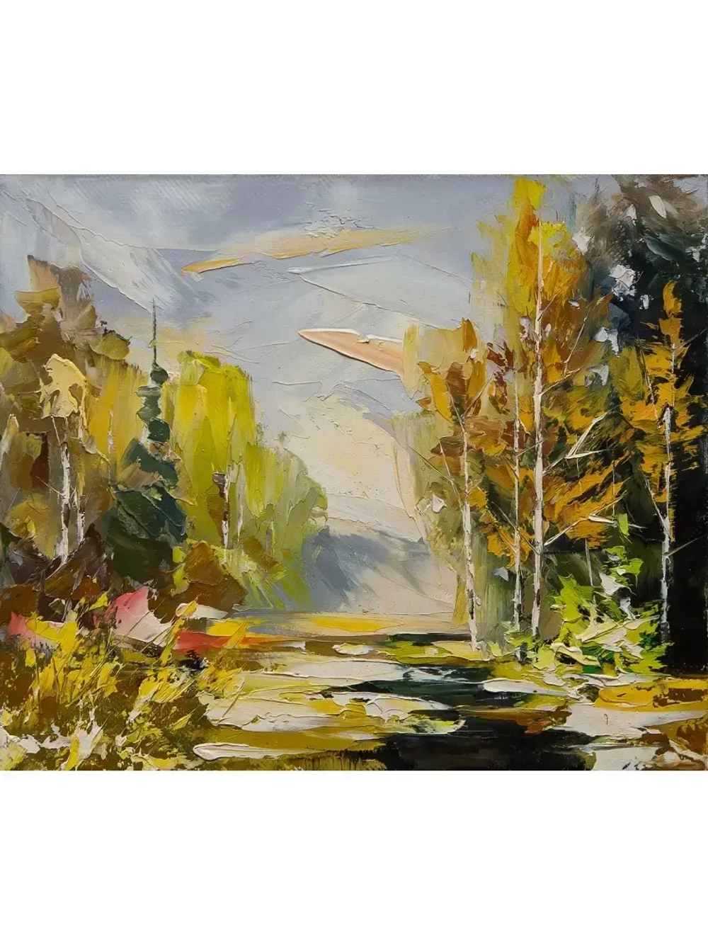 Картина маслом Осень Хонков