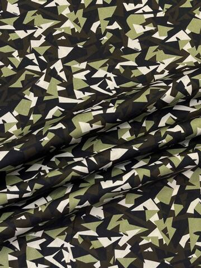 Хлопок Fendi с разноцветным геометричным принтом и лого