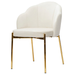 Стул shelly, велюр, молочный