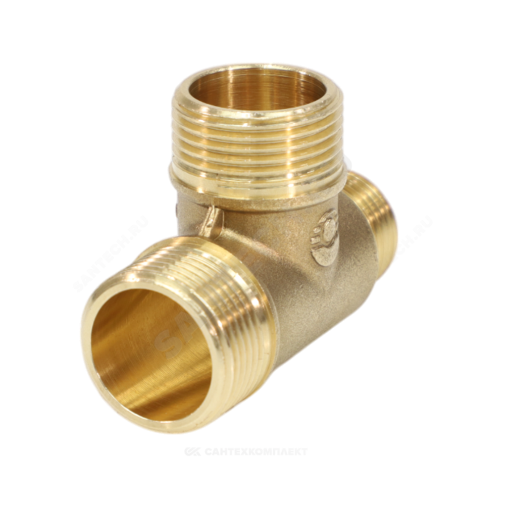 Тройник латунь переходной Ду 15х20х20 (1/2"х3/4"х3/4") НР/НР/НР VALFEX VF.131.L.034