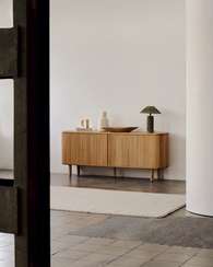 Сервант Mailen с раздвижным фасадом, 180x75 см, светлый ясень