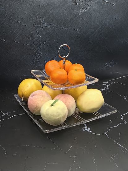 Блюдо этажерка 2-х ярусная, квадратная