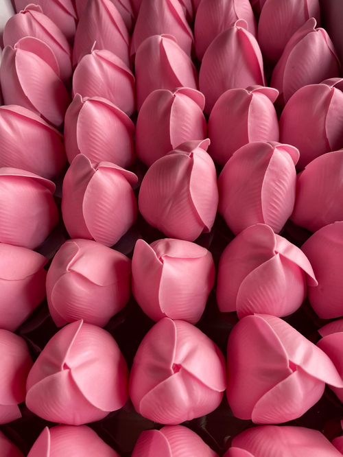 Мыльные бутоны «Тюльпаны» в коробке 50 шт Розовые