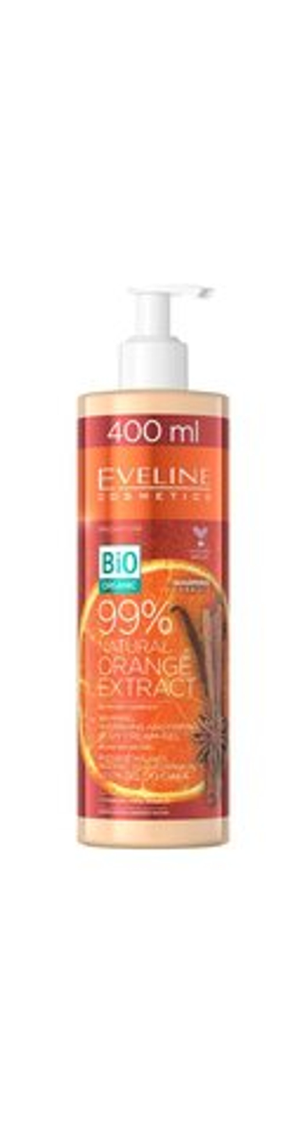 Eveline Cosmetics Bio Organic Natural Orange Extract - питательный и укрепляющий крем с разогревающим эффектом /   400  ml  / GTIN 5903416029458