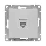 Механизм розетки RJ45 - 2шт, (cat6), алюминий Эпика EKF