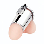 Серебристая сплошная клетка для фаллоса Ultimate Cock Tease Cage (Цвет: серебристый)