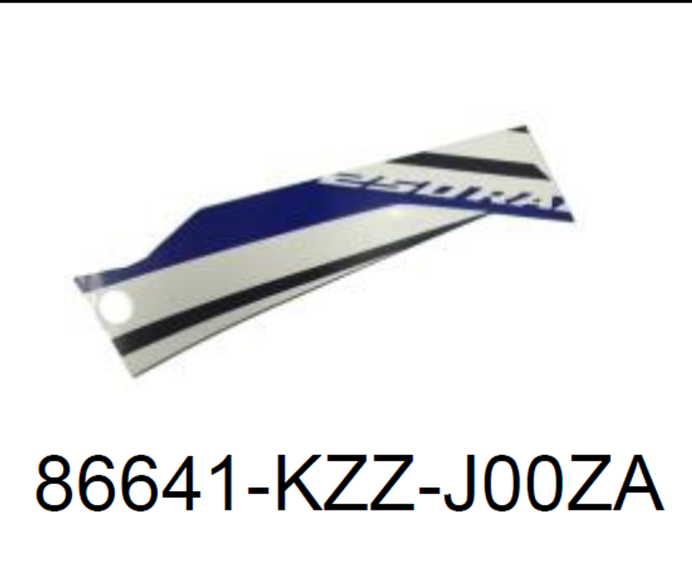86641-KZZ-J00ZA. STRIPE A, R. MIDDLE COWL *TYPE1* (TYPE1 ). Honda CRF250Rally, Sticker OEM