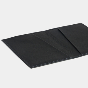 Кожаная обложка для паспорта, сафьяно цвета черный