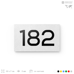 Номер на дверь 182, табличка на дверь для офиса, квартиры, кабинета, аудитории, склада, белая 120х70 мм, Айдентика Технолоджи