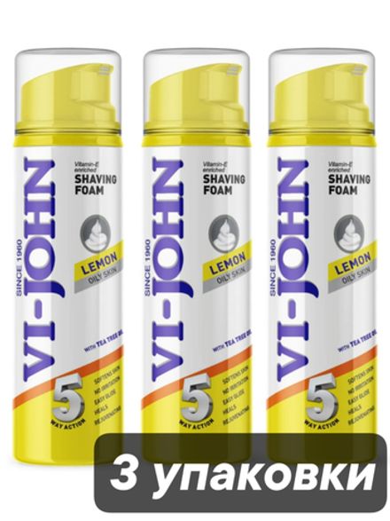 Пена для бритья Vi-John Lemon для жирной кожи 200 мл x 3 шт