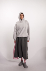 Худи 2.0 из плотного футера без начеса, светло-серый меланж