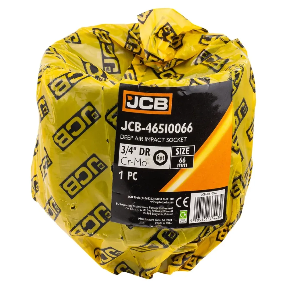 Головка ударная глубокая 66мм (6гр.), 3/4'' JCB JCB-46510066