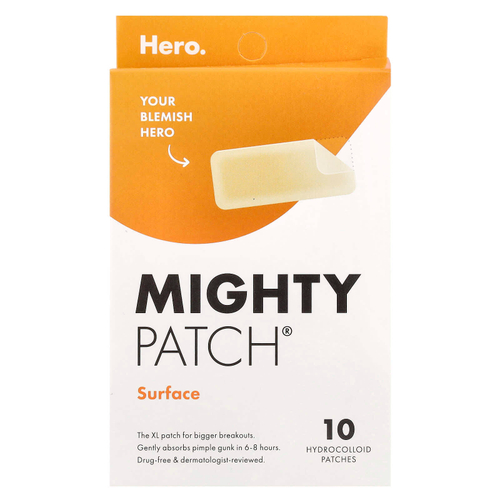 Hero Cosmetics, Mighty Patch, прямоугольные, 10 пластырей