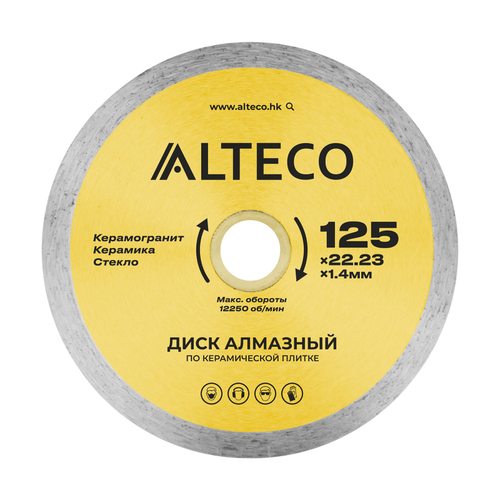 Диск алмазный по керамической плитке ALTECO 125x22.23x1.4 мм