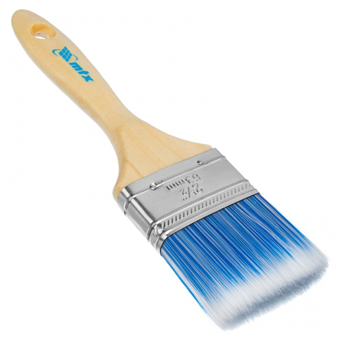 83072 Кисть плоская "Евро" 2.5", искусственная щетина 63мм, деревянная ручка  MTX