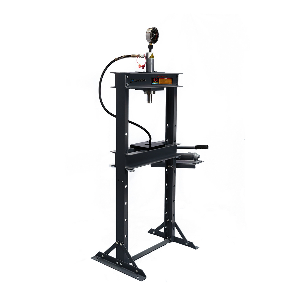 Пресс гидравлический 12 тонн, напольный, цвет серый RAL 7016 ROSSVIK